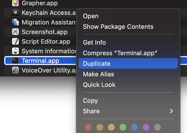 Duplicate your terminal app