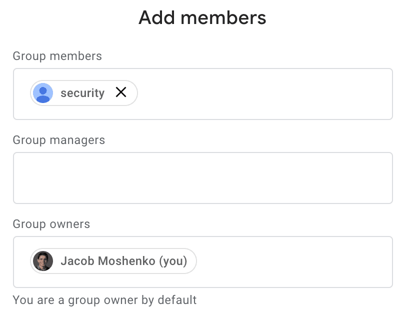 Group member of a group example