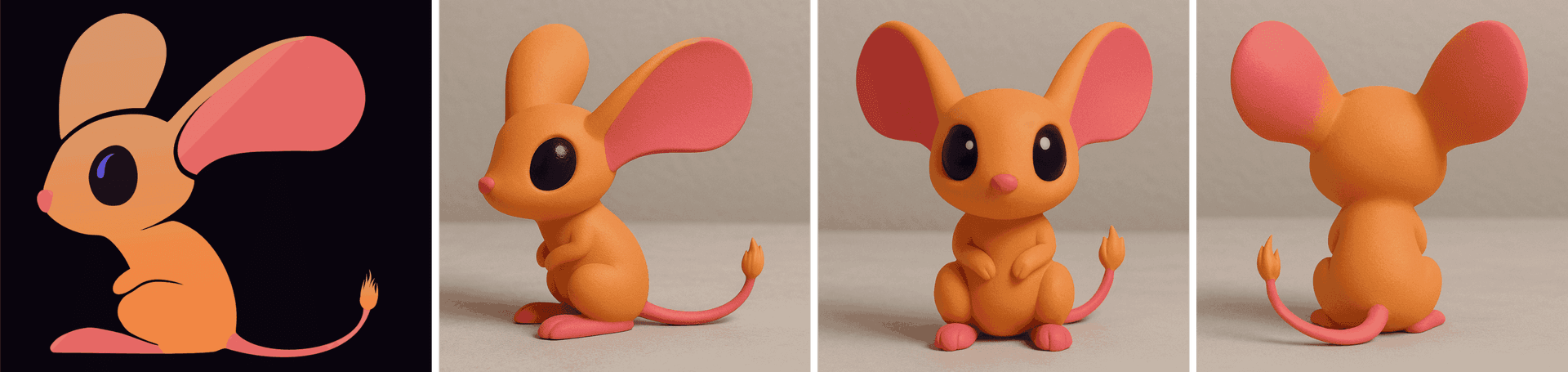 Dibs mascot exploration and refinement process