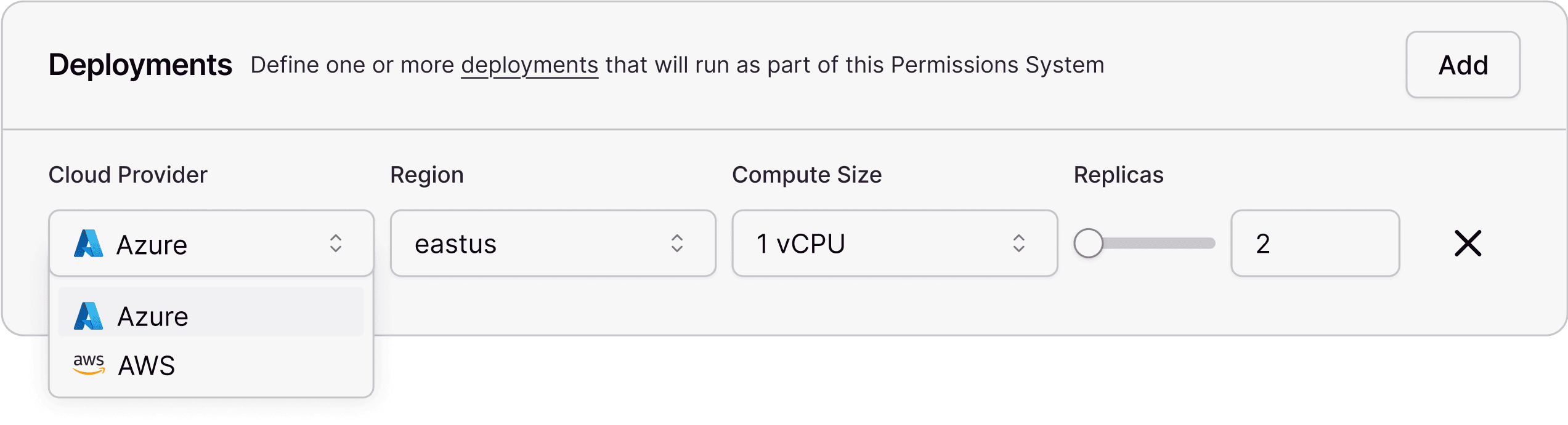 AuthZed Azure Support Dropdown