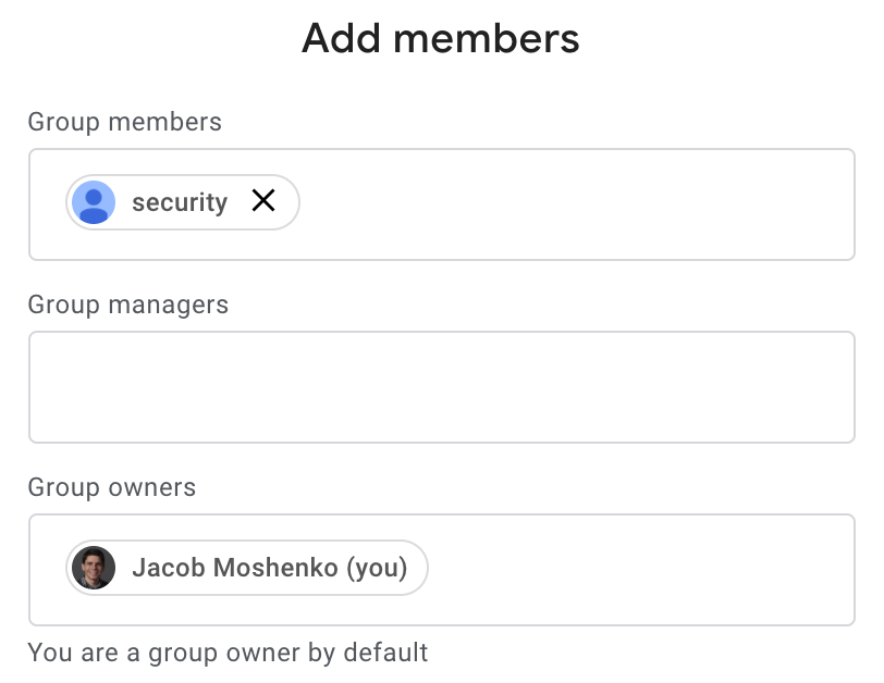 Group member of a group example
