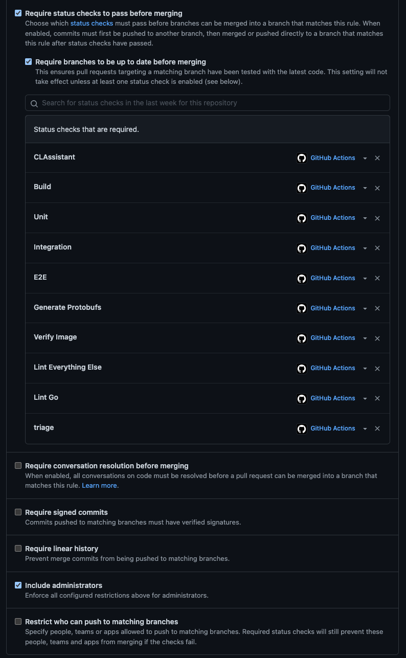 GitHub settings